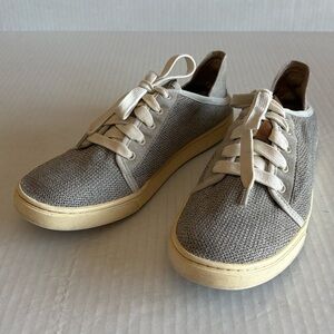 Olukai Gray Pehuea Li Mesh Lace Up Sneakers